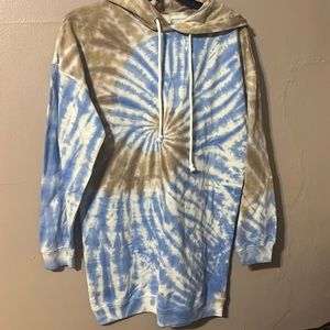 Forever 21 Tie dyed tan and blue Size medium sweatshirt dress